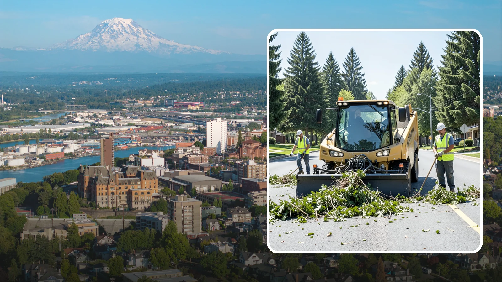 Yard Waste Collection in Tacoma, Pierce County, WA - Collection of green waste and yard debris from public grounds and maintenance operations.