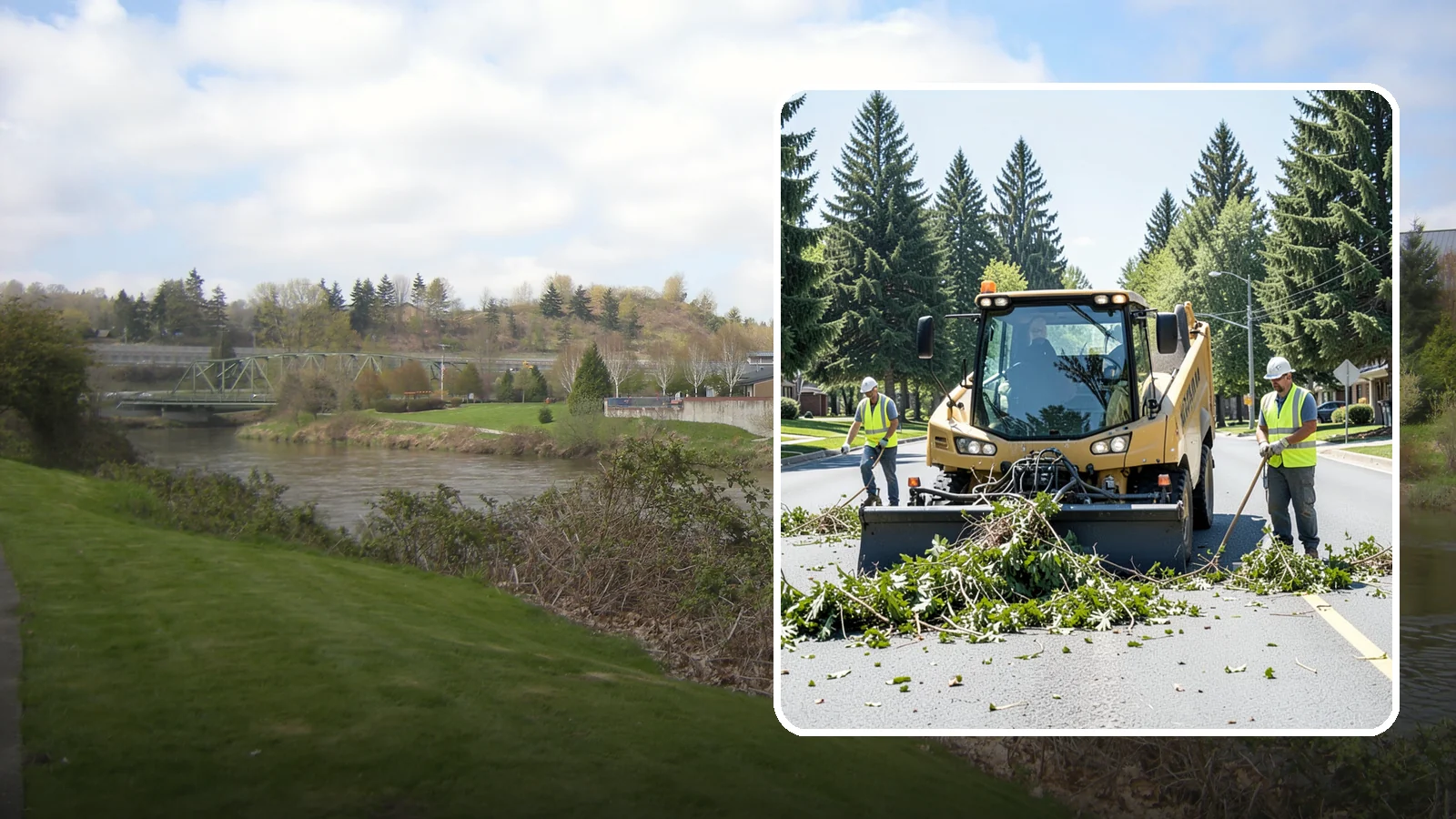 Yard Waste Collection in Tukwila, King County, WA - Collection of green waste and yard debris from public grounds and maintenance operations.