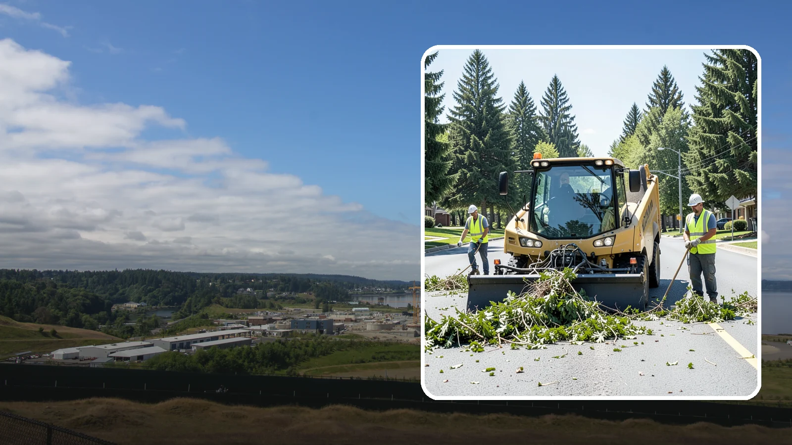 Yard Waste Collection in University Place, Pierce County, WA - Collection of green waste and yard debris from public grounds and maintenance operations.