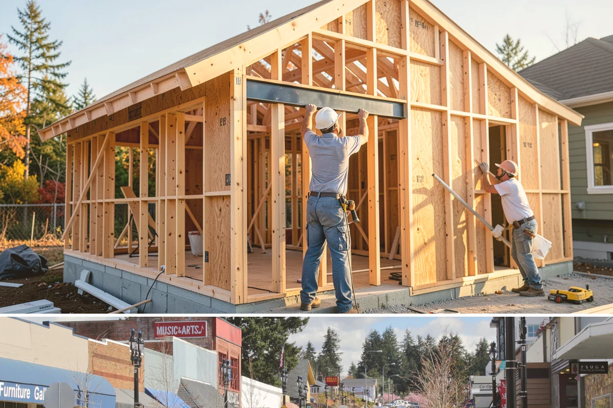 Accent Wall Installation in Bothell, King County, WA - Accent wall installs are indoor work that can be scheduled any time of year.