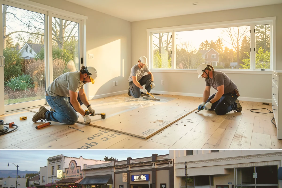 Accent Wall Installation in Burlington, Skagit County, WA - Accent wall installs are indoor work that can be scheduled any time of year.