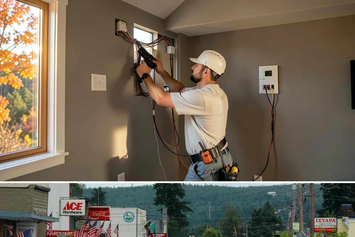 Accent Wall Installation in Carnation, King County, WA - Accent wall installs are indoor work that can be scheduled any time of year.