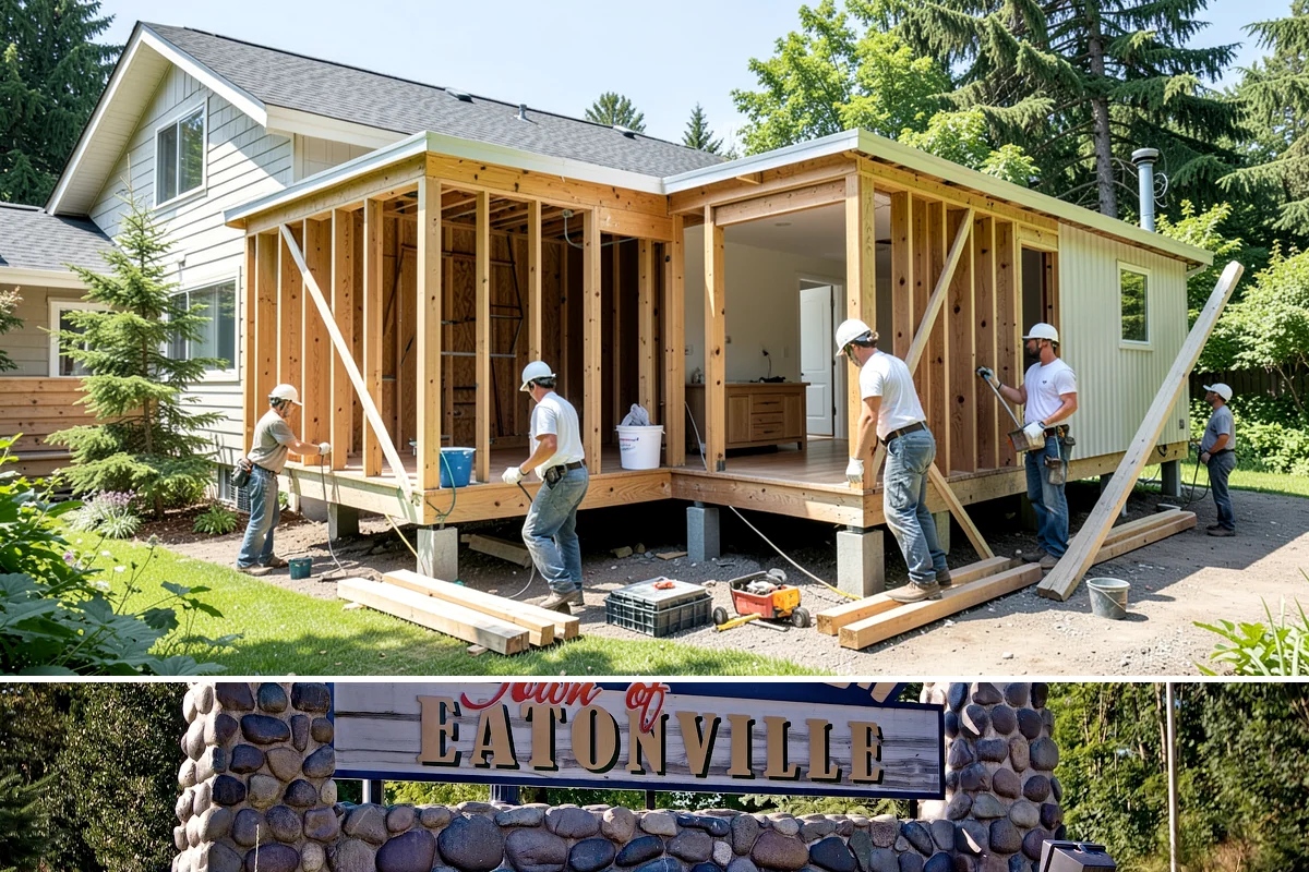 Accent Wall Installation in Eatonville, Pierce County, WA - Accent wall installs are indoor work that can be scheduled any time of year.