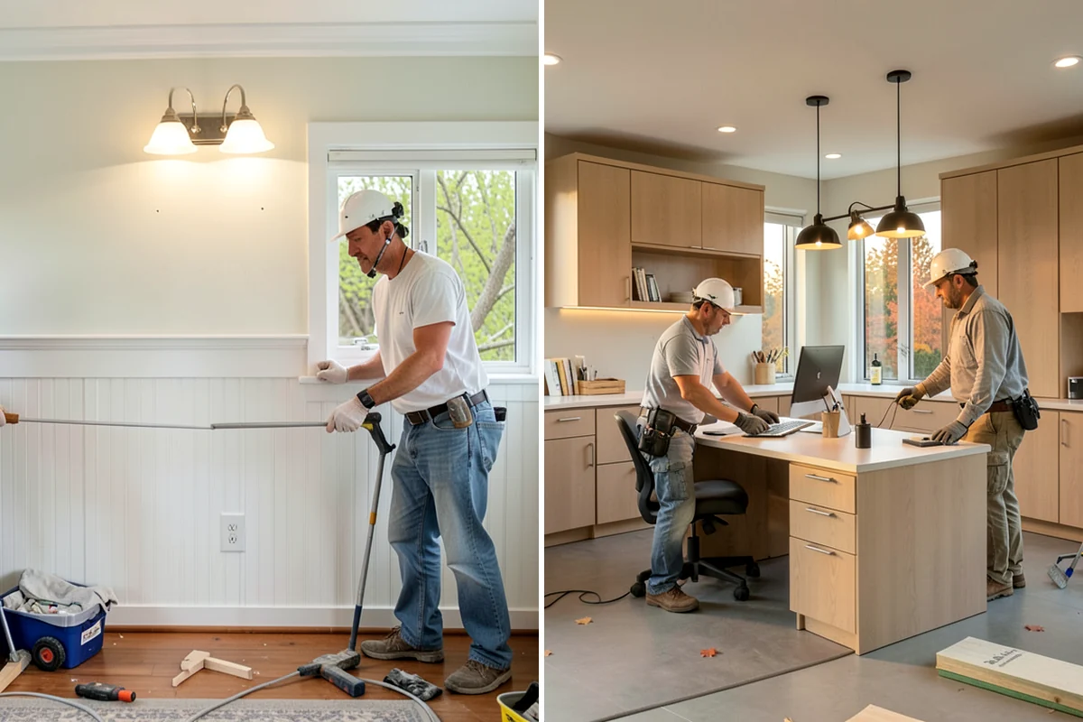 Accent Wall Installation in Federal Way, King County, WA - Choose material and design the layout