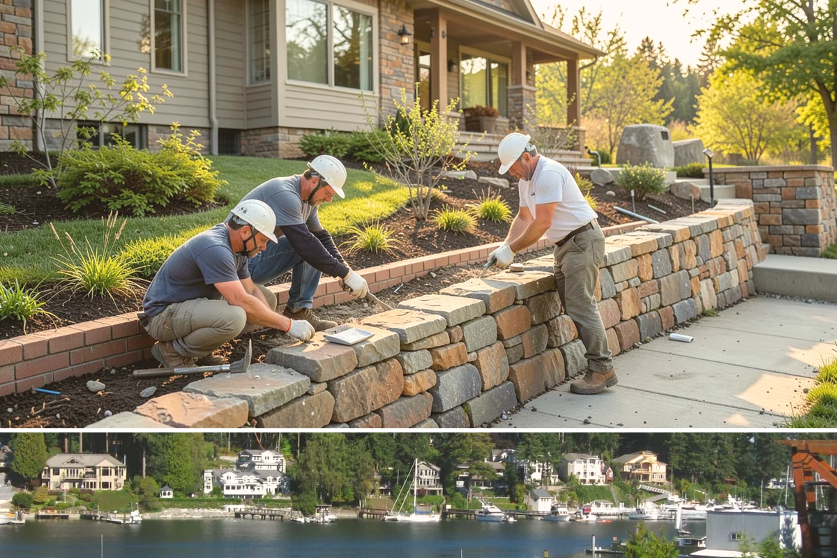 Accent Wall Installation in Gig Harbor, Pierce County, WA - Accent wall installs are indoor work that can be scheduled any time of year.