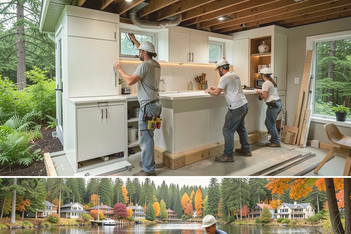 Accent Wall Installation in La Conner, Skagit County, WA - Accent wall installs are indoor work that can be scheduled any time of year.