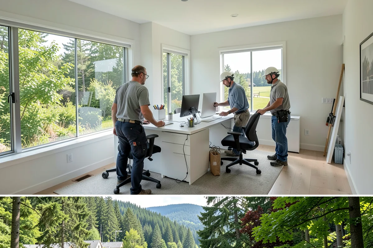 Accent Wall Installation in Lake Forest Park, King County, WA - Accent wall installs are indoor work that can be scheduled any time of year.