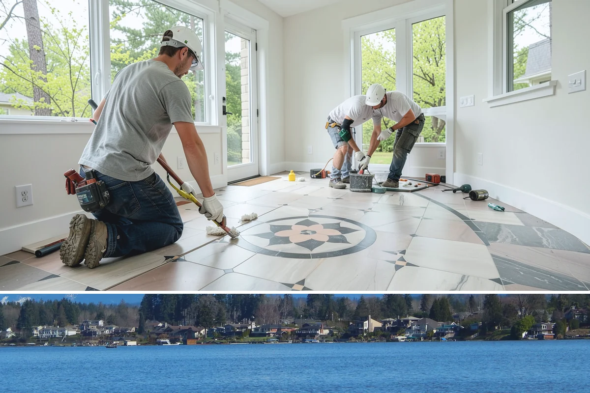 Accent Wall Installation in Lake Stevens, Snohomish County, WA - Accent wall installs are indoor work that can be scheduled any time of year.