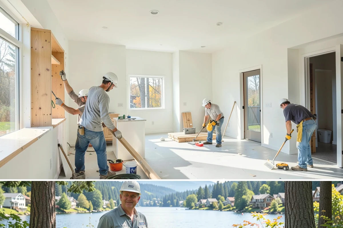 Accent Wall Installation in Milton, King County, WA - Accent wall installs are indoor work that can be scheduled any time of year.