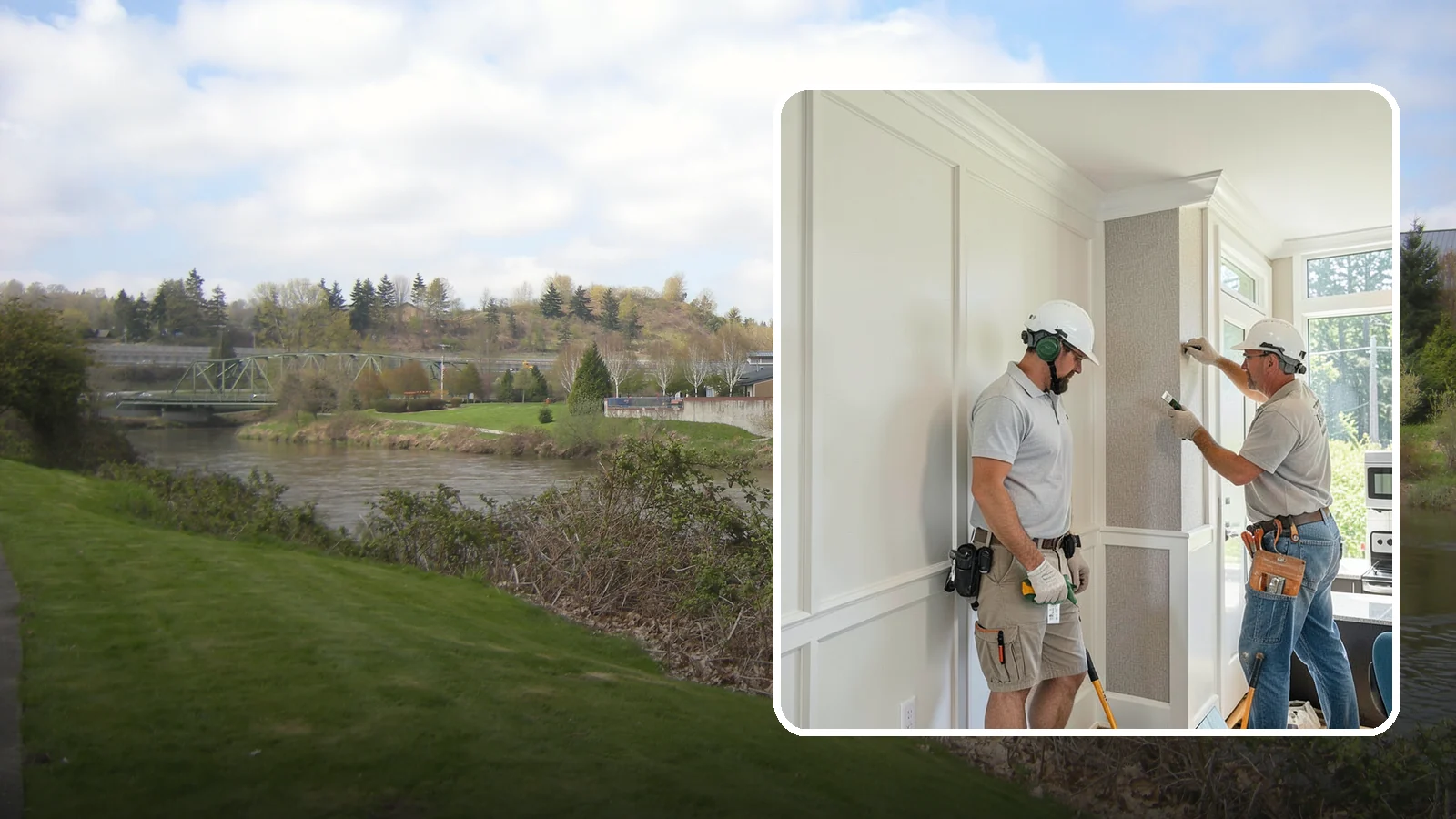 Accent Wall Installation in Tukwila, King County, WA - Creating a standout accent wall with texture, paneling, or material to anchor a room's design.