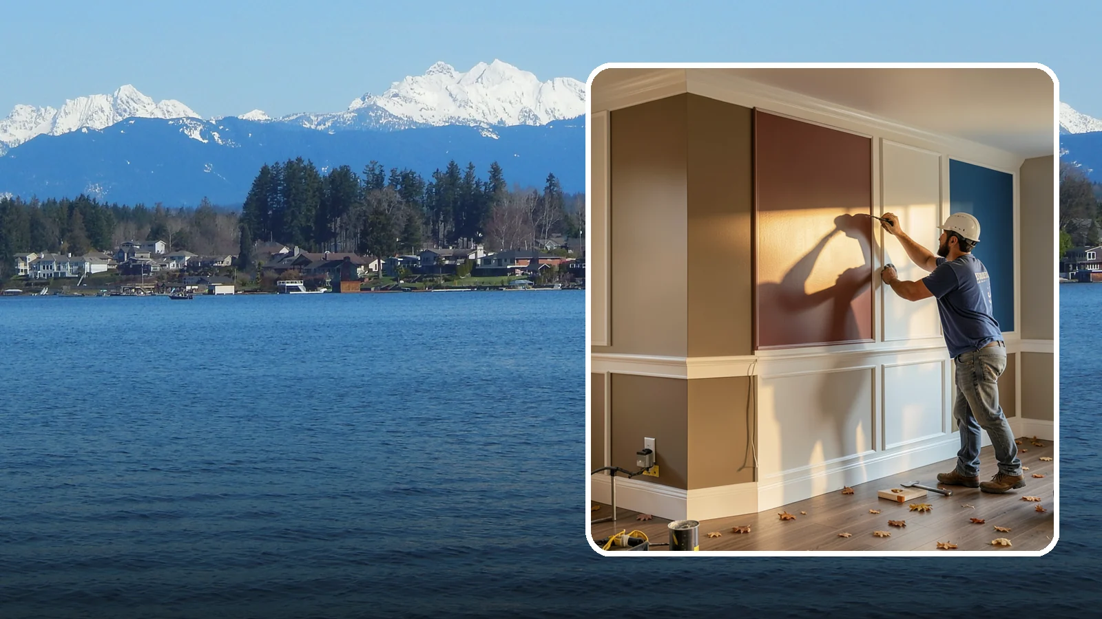 Accent Wall Painting in Lake Stevens, Snohomish County, WA - Accent wall painting adds a bold focal color or finish to a single feature wall.