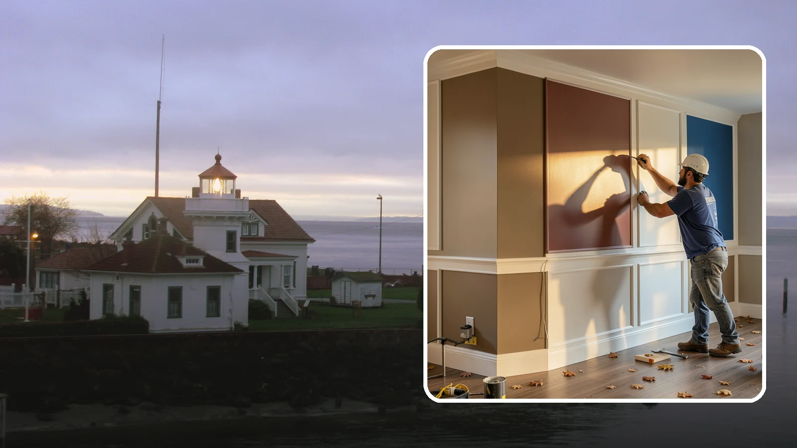 Accent Wall Painting in Mukilteo, Snohomish County, WA - Accent wall painting adds a bold focal color or finish to a single feature wall.