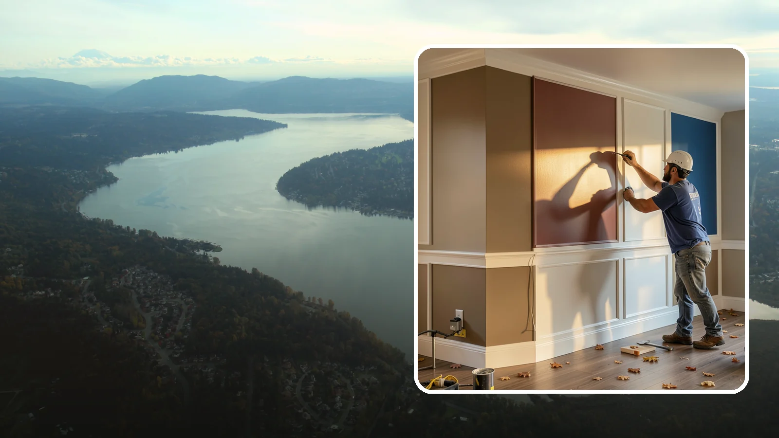 Accent Wall Painting in Sammamish, King County, WA - Accent wall painting adds a bold focal color or finish to a single feature wall.