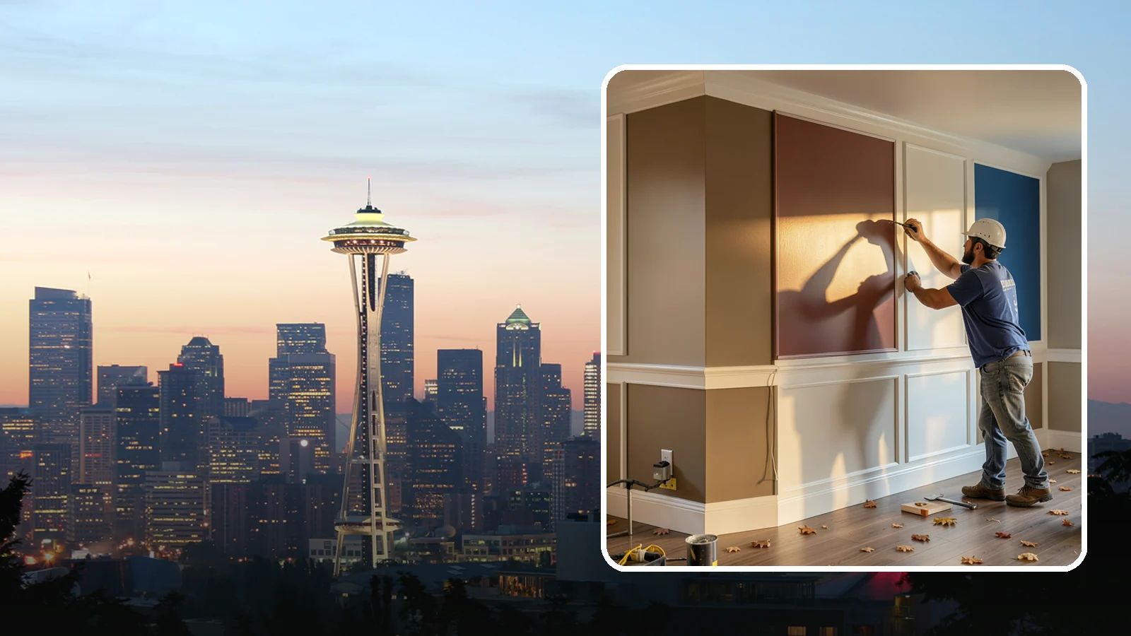 Accent Wall Painting in Seattle, King County, WA - Accent wall painting adds a bold focal color or finish to a single feature wall.