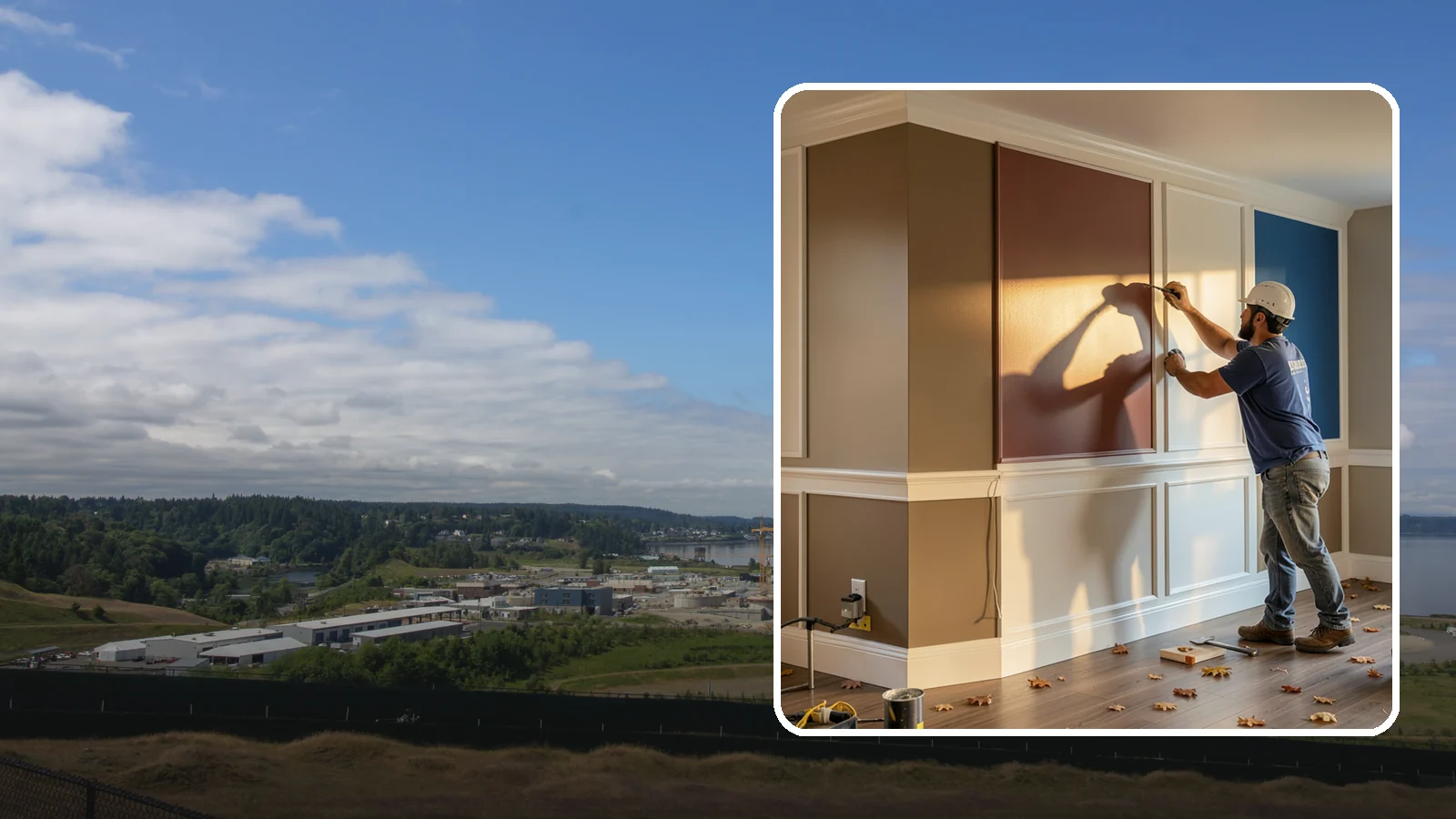 Accent Wall Painting in University Place, Pierce County, WA - Accent wall painting adds a bold focal color or finish to a single feature wall.