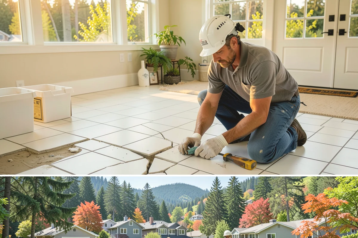 Accessible Bathroom Remodel in Fircrest, Pierce County, WA - Because this is interior work, accessible bathroom remodels are a smart project for the wet fall and winter months.