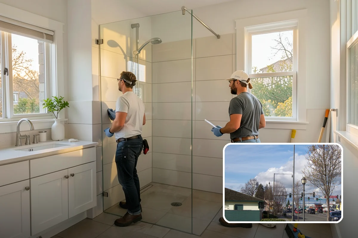 Accessible Bathroom Remodel in Marysville, Snohomish County, WA - Curbless, roll-in showers that remove tripping hazards