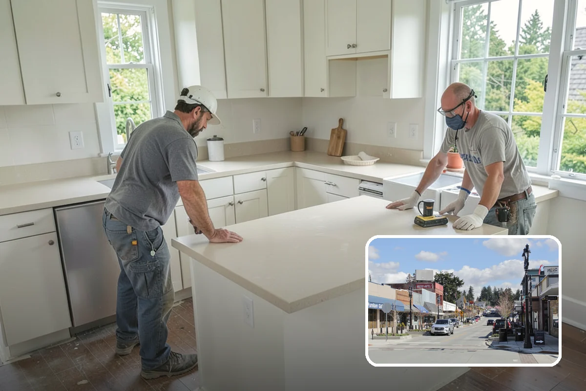 Accessible Kitchen Remodel in Bothell, King County, WA - Roll-under sink and cooktop zones for seated meal prep