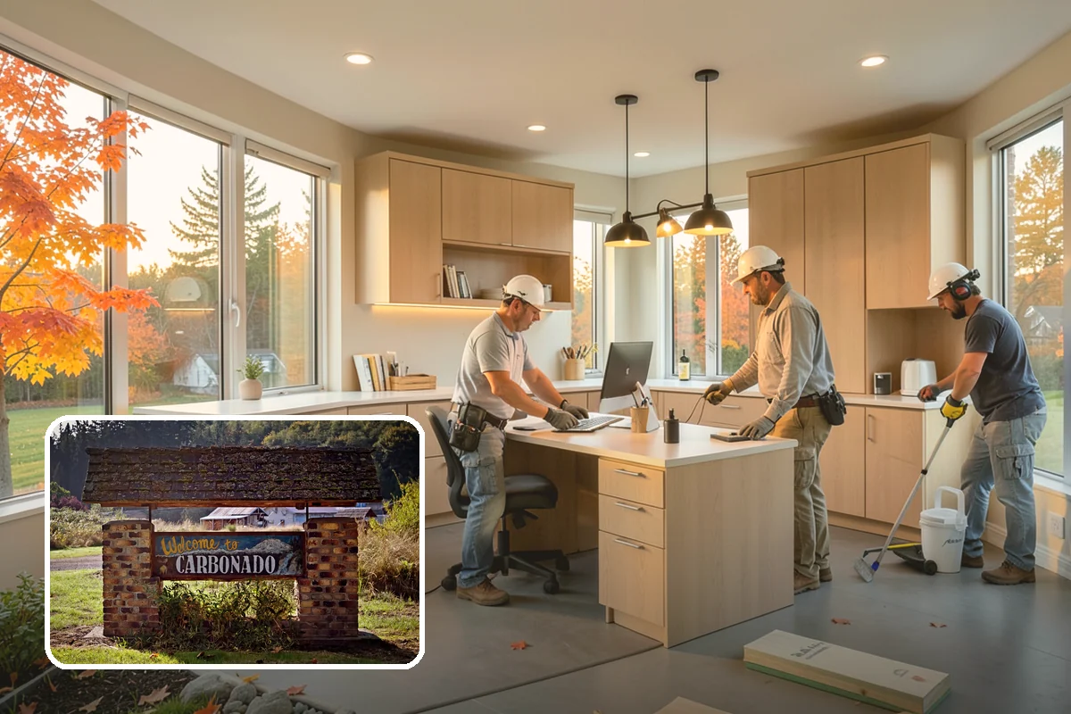 Accessible Kitchen Remodel in Carbonado, Pierce County, WA - Roll-under sink and cooktop zones for seated meal prep