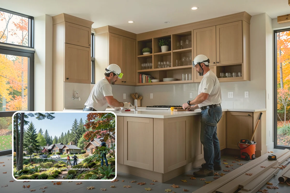 Accessible Kitchen Remodel in Edgewood, Pierce County, WA - Roll-under sink and cooktop zones for seated meal prep