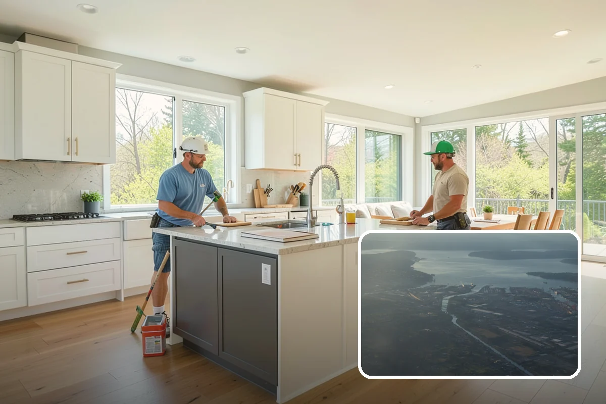 Accessible Kitchen Remodel in Fife, Pierce County, WA - Roll-under sink and cooktop zones for seated meal prep