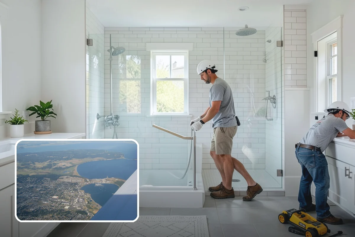 ADA Bathroom Remodeling in Oak Harbor, Island County, WA - Improves safety with grab bars and clearances