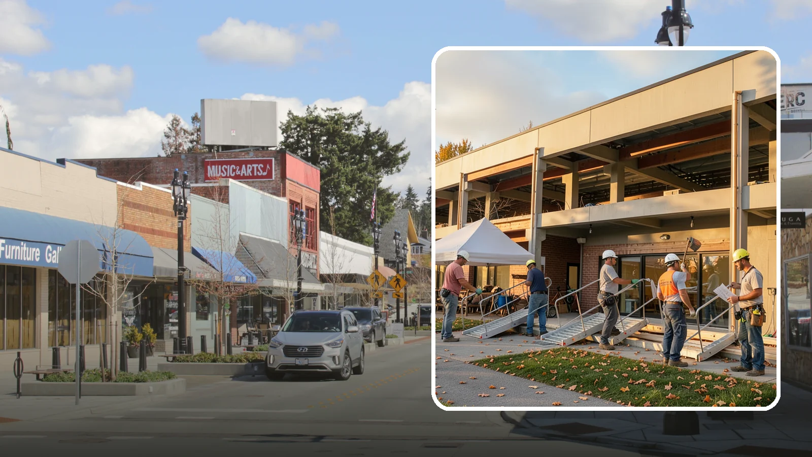 ADA Commercial Compliance in Bothell, King County, WA - Upgrades that bring commercial properties into ADA and accessibility code compliance.