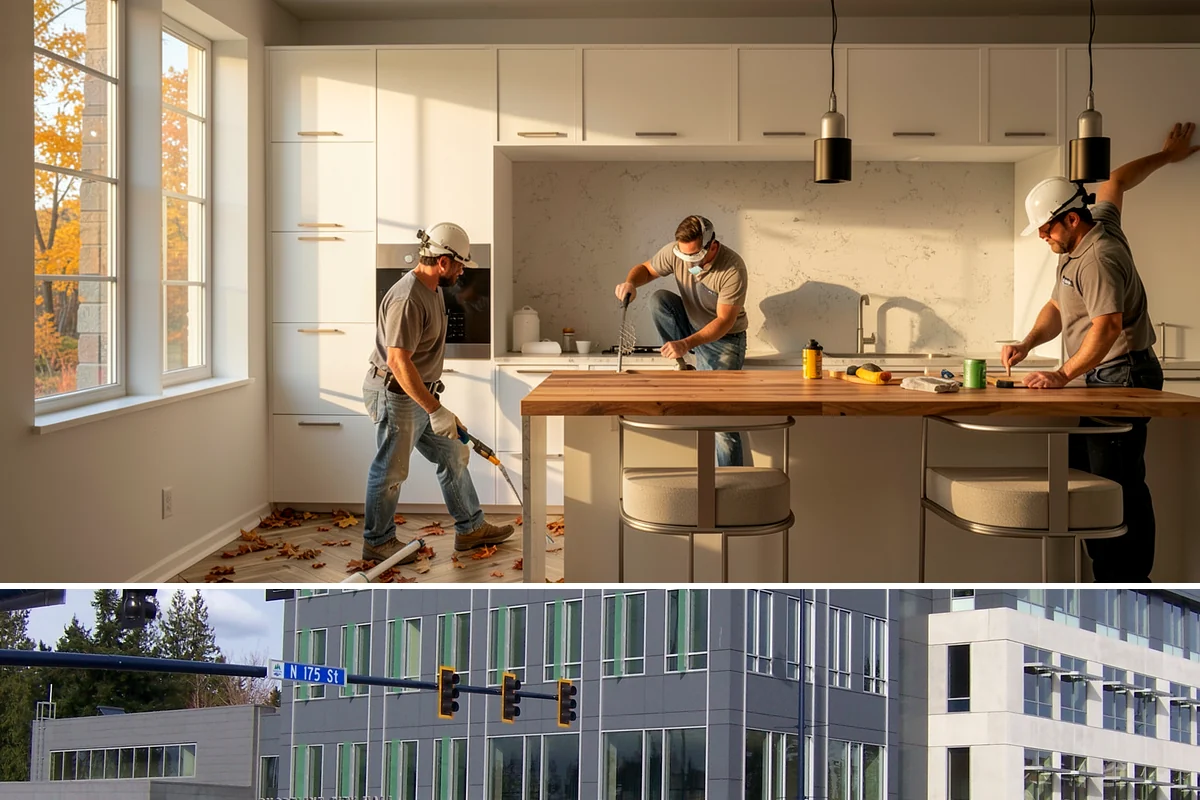 ADA Commercial Compliance in Shoreline, King County, WA - Interior accessibility upgrades run year-round, while exterior ramps and parking work are best scheduled for dry weather.