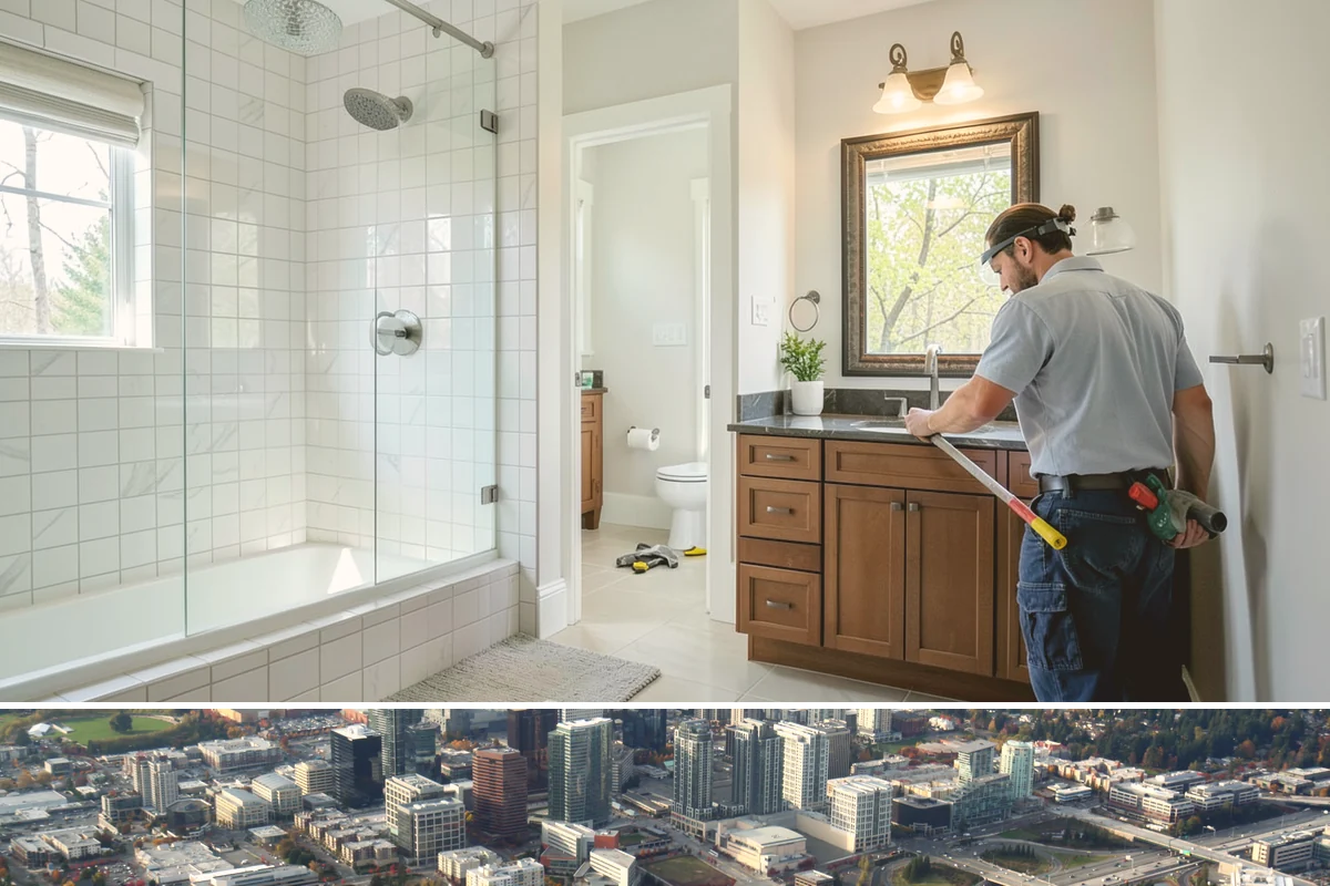ADA Remodeling in Bellevue, King County, WA - Interior ADA work proceeds comfortably through the rainy season, making fall and winter ideal for phased remodels.