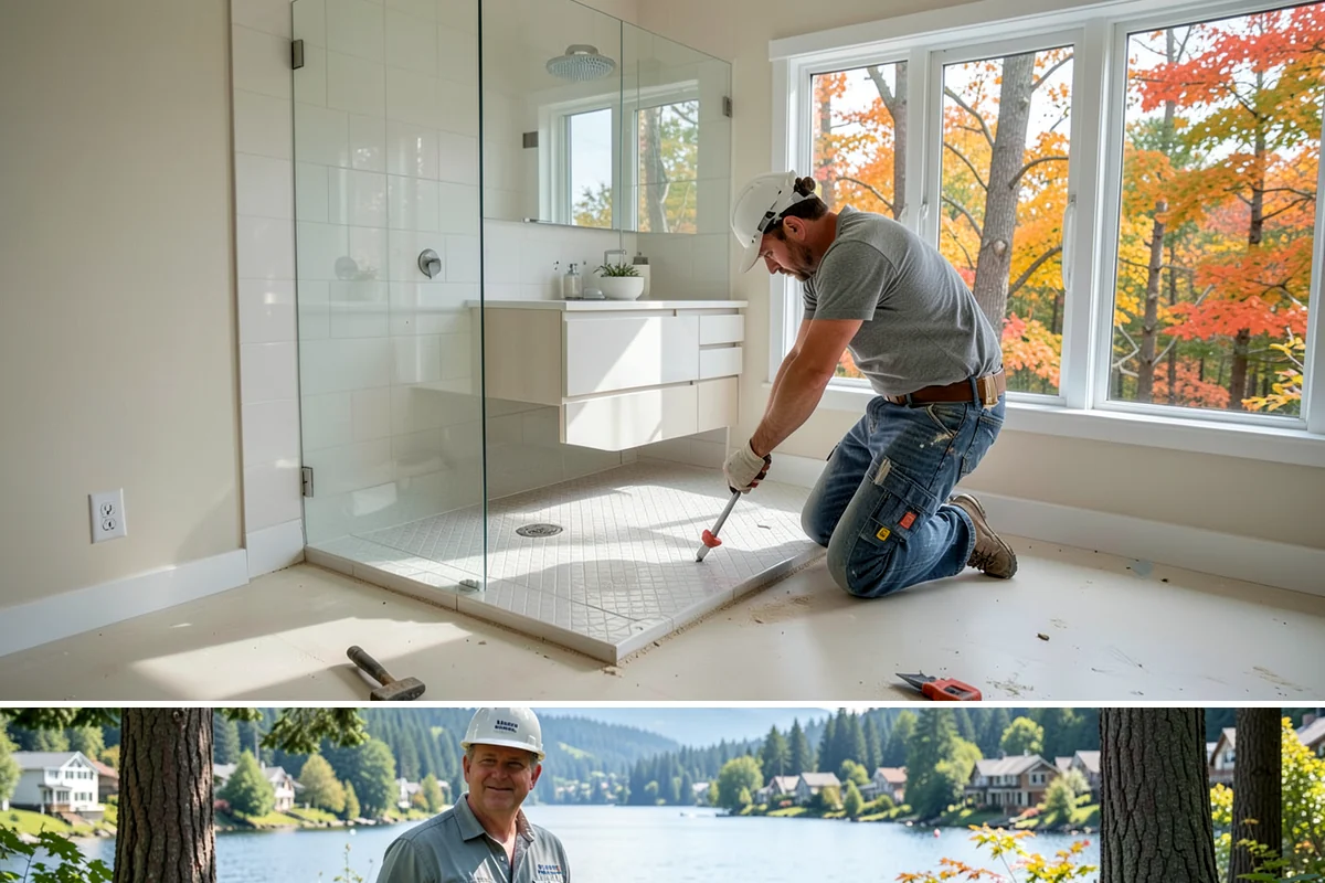 ADA Remodeling in Milton, King County, WA - Interior ADA work proceeds comfortably through the rainy season, making fall and winter ideal for phased remodels.