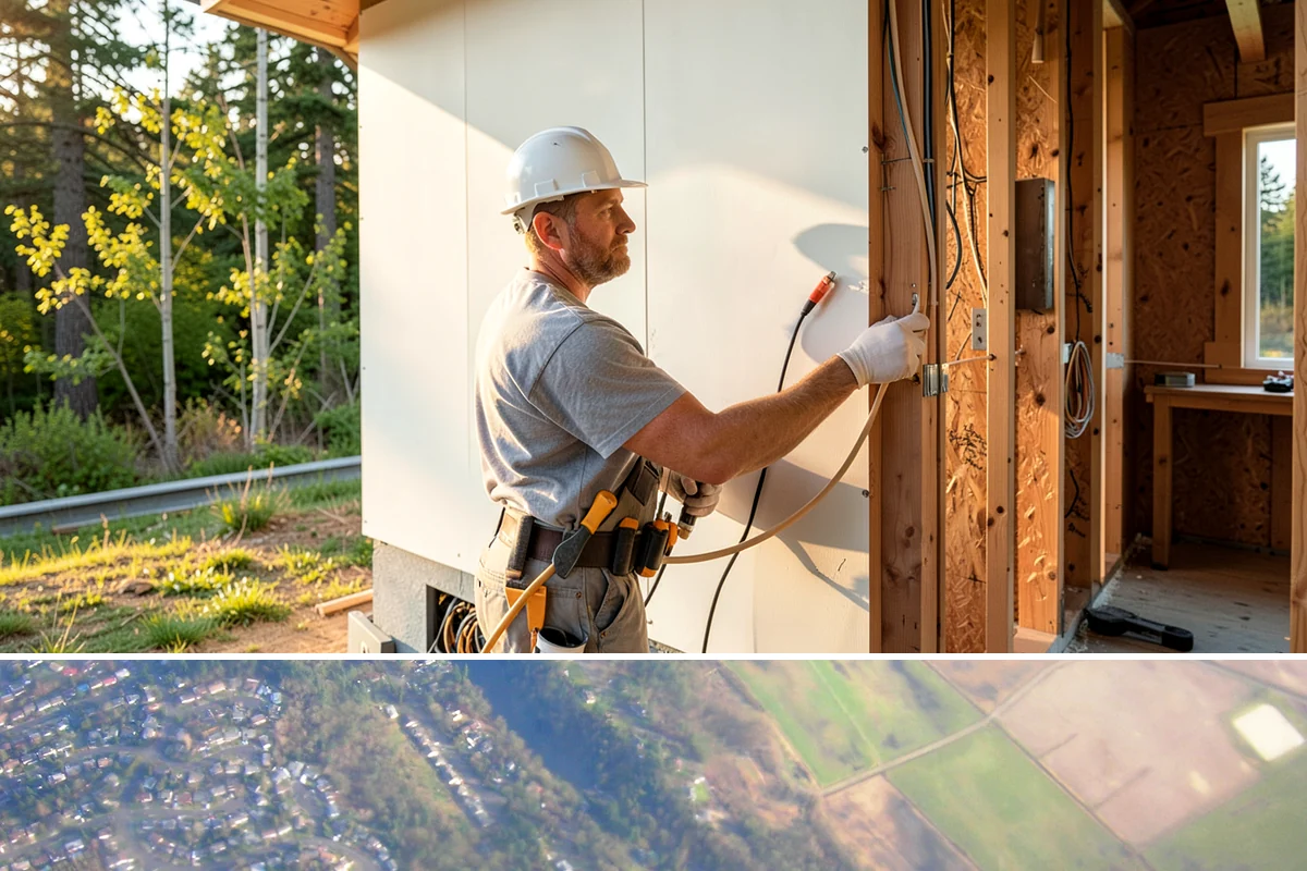 ADU Construction in Algona, King County, WA - Detached ADU foundations and framing progress best in the drier months, so planning permits through winter positions the build...