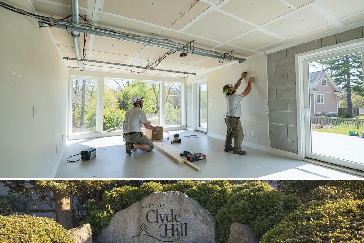 ADU Construction in Clyde Hill, King County, WA - Detached ADU foundations and framing progress best in the drier months, so planning permits through winter positions the build...