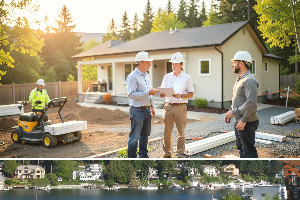 ADU Construction in Gig Harbor, Pierce County, WA - Detached ADU foundations and framing progress best in the drier months, so planning permits through winter positions the build...