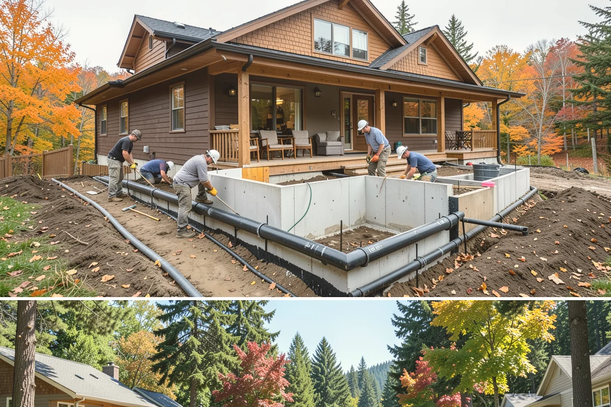 ADU Construction in Orting, Pierce County, WA - Detached ADU foundations and framing progress best in the drier months, so planning permits through winter positions the build...