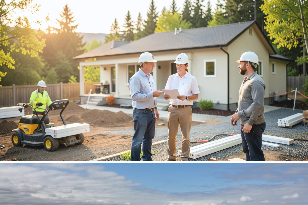 ADU Construction in University Place, Pierce County, WA - Detached ADU foundations and framing progress best in the drier months, so planning permits through winter positions the build...