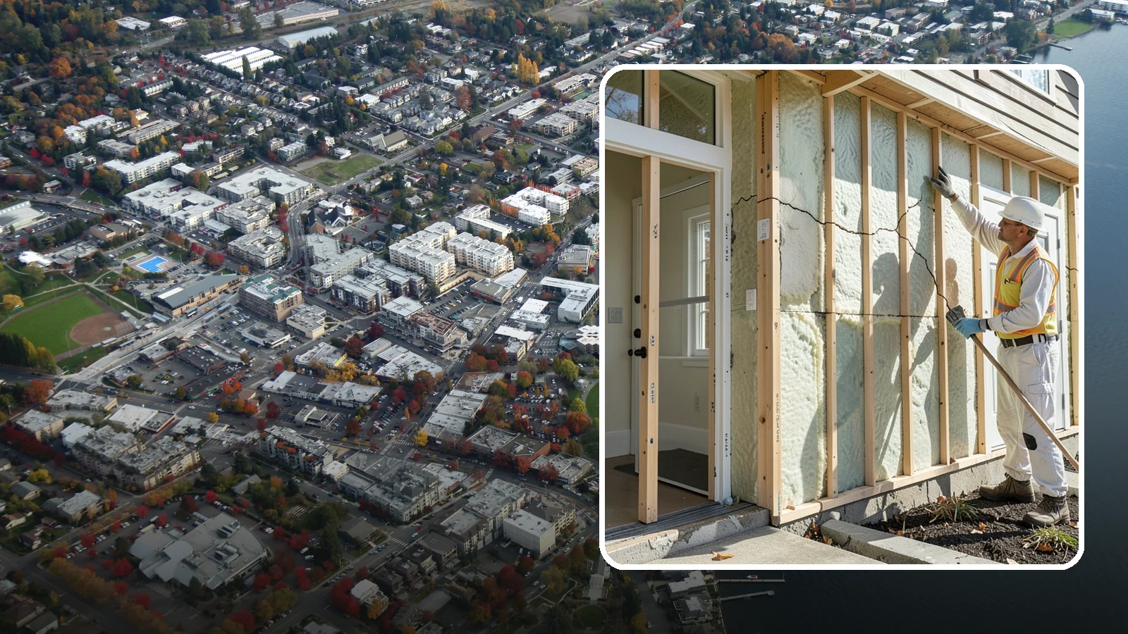 Air Sealing in Kirkland, King County, WA - Precision air sealing that stops the drafts driving up your energy bills and chilling PNW homes.