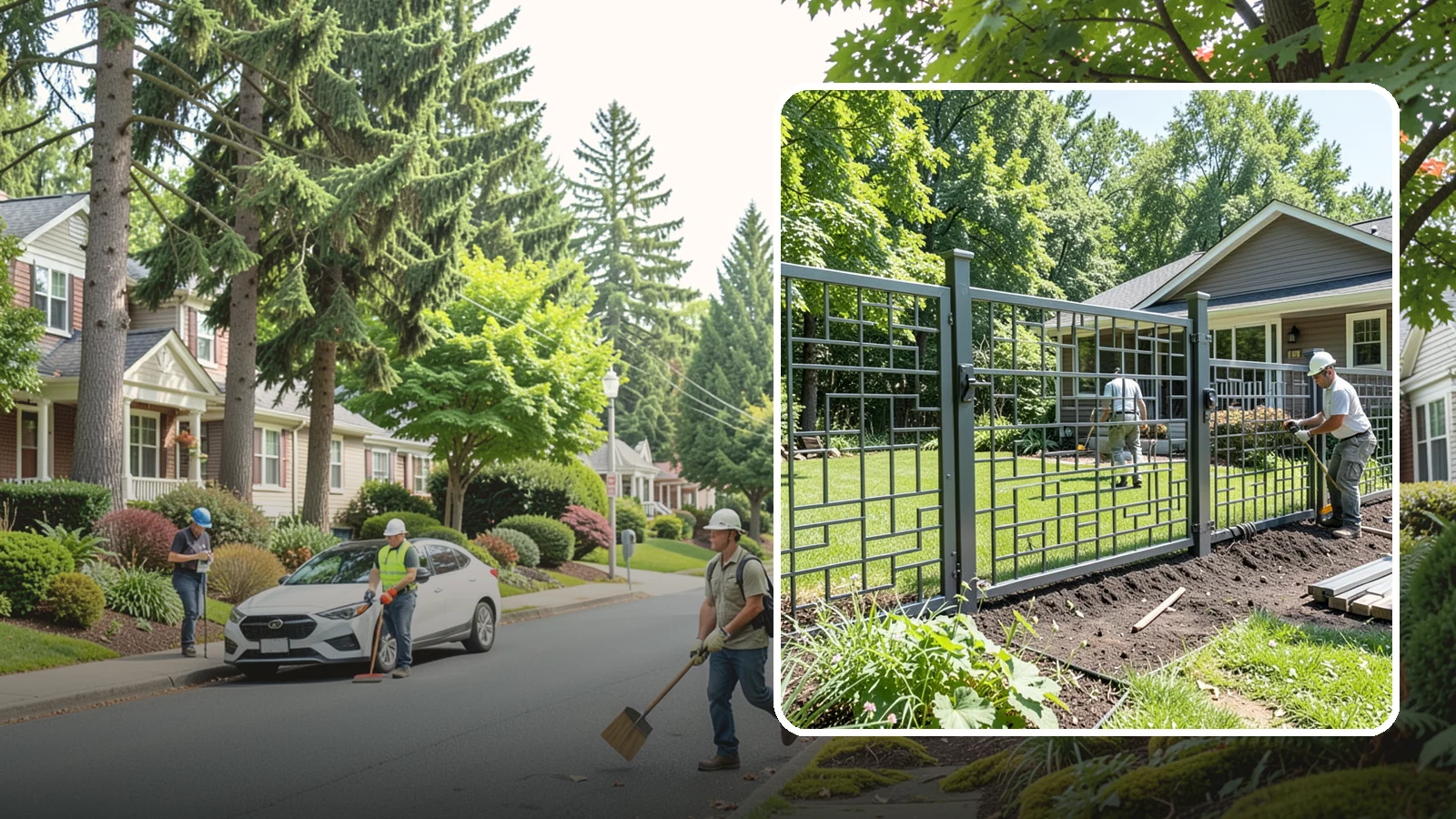 Aluminum Fence Installation in Beaux Arts Village, King County, WA - An elegant aluminum fence that combines ornamental style with rust-proof durability for wet Northwest yards.