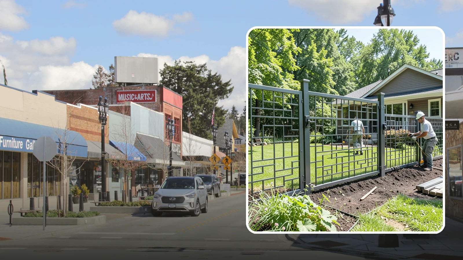 Aluminum Fence Installation in Bothell, King County, WA - An elegant aluminum fence that combines ornamental style with rust-proof durability for wet Northwest yards.