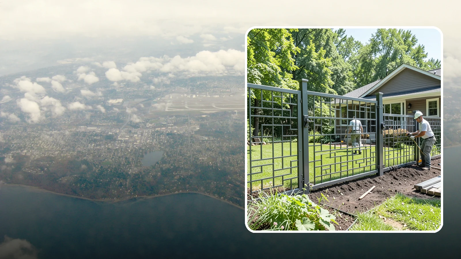 Aluminum Fence Installation in Burien, King County, WA - An elegant aluminum fence that combines ornamental style with rust-proof durability for wet Northwest yards.