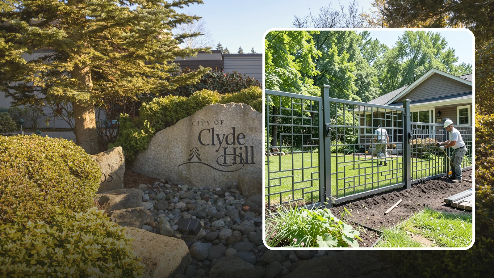 Aluminum Fence Installation in Clyde Hill, King County, WA - An elegant aluminum fence that combines ornamental style with rust-proof durability for wet Northwest yards.