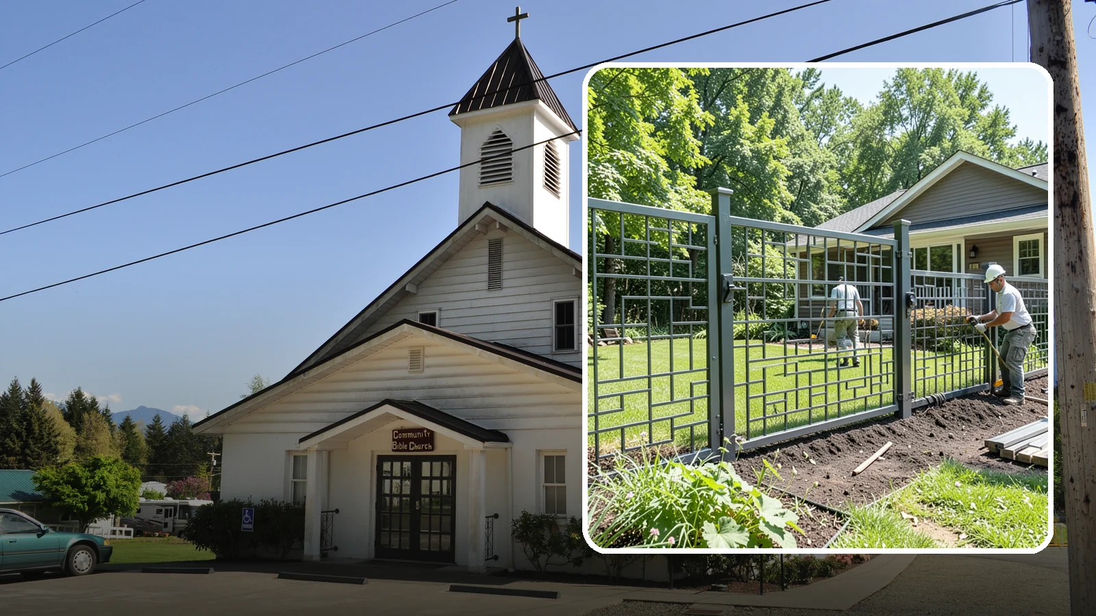 Aluminum Fence Installation in Concrete, Skagit County, WA - An elegant aluminum fence that combines ornamental style with rust-proof durability for wet Northwest yards.