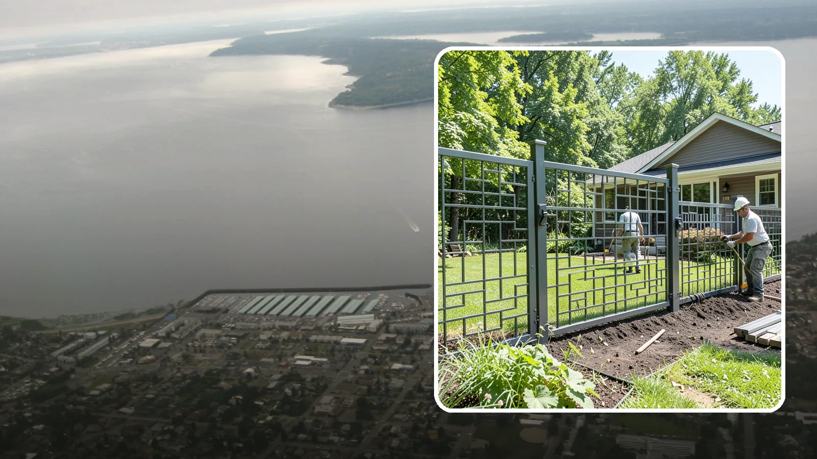 Aluminum Fence Installation in Des Moines, King County, WA - An elegant aluminum fence that combines ornamental style with rust-proof durability for wet Northwest yards.