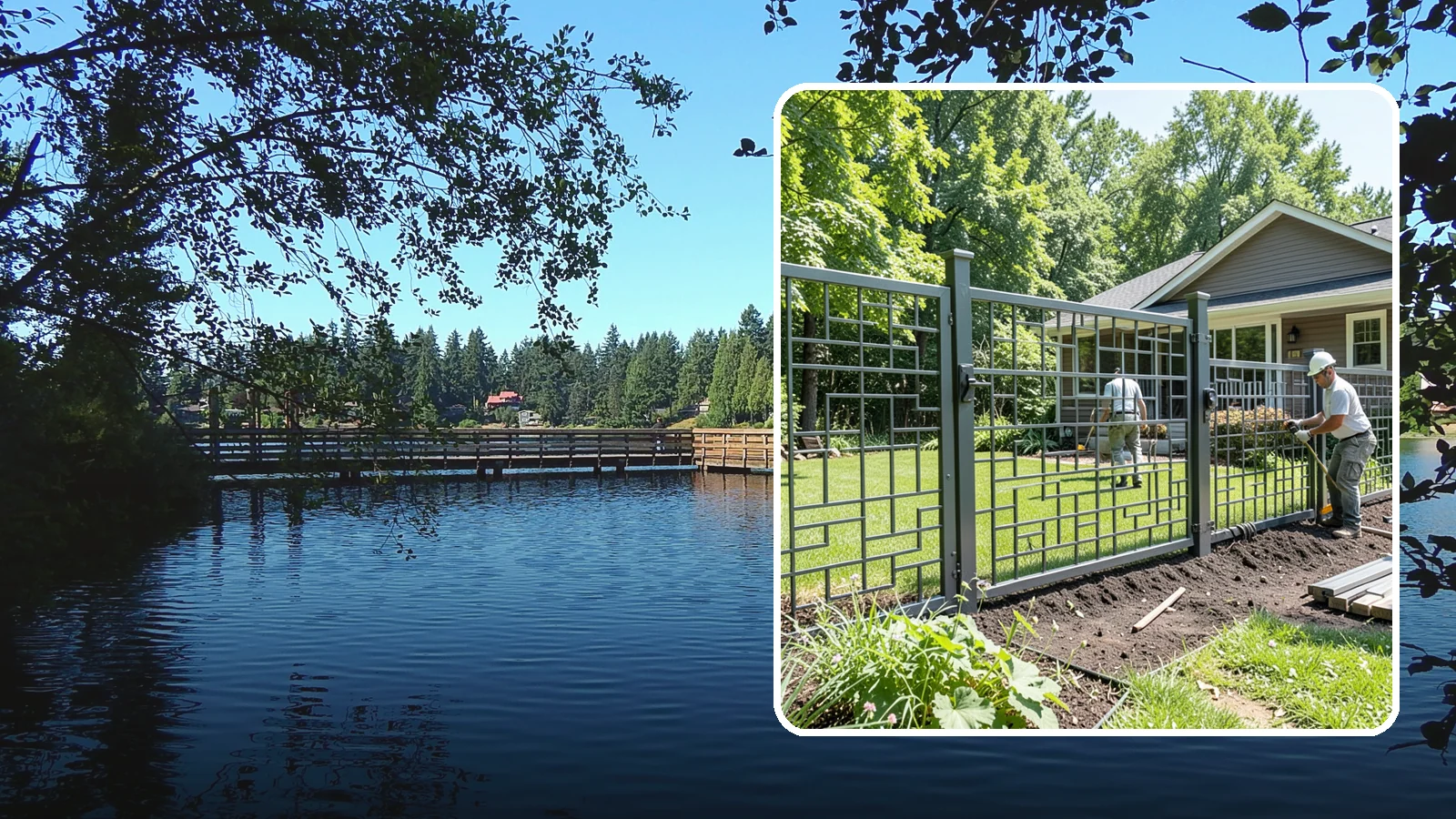 Aluminum Fence Installation in Federal Way, King County, WA - An elegant aluminum fence that combines ornamental style with rust-proof durability for wet Northwest yards.