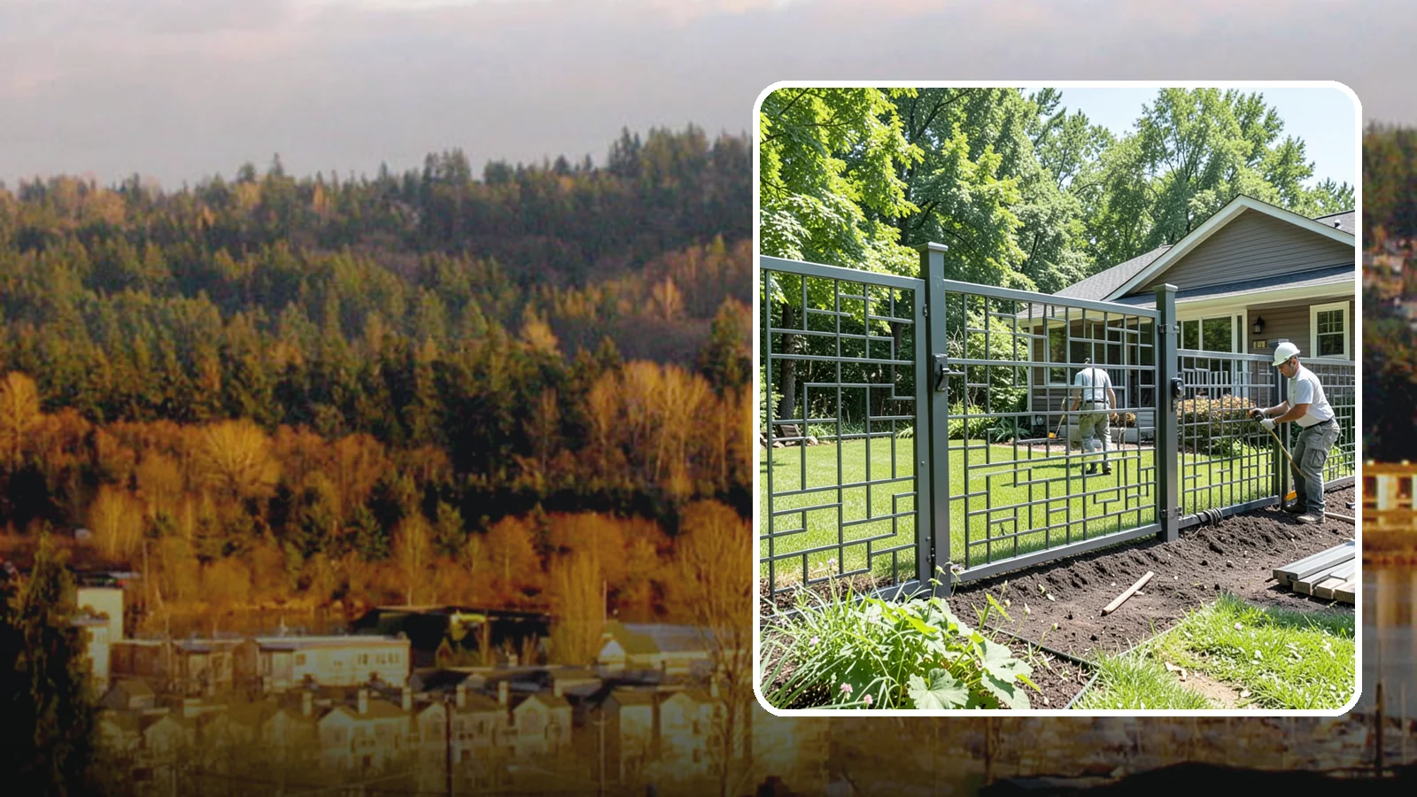 Aluminum Fence Installation in Kenmore, King County, WA - An elegant aluminum fence that combines ornamental style with rust-proof durability for wet Northwest yards.