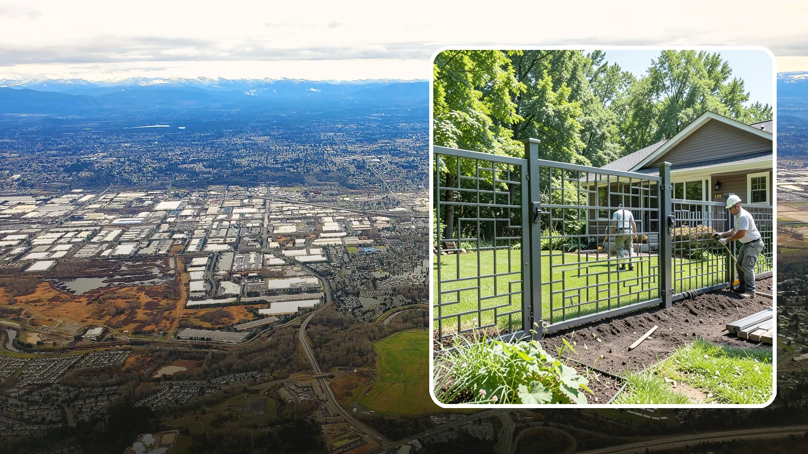 Aluminum Fence Installation in Kent, King County, WA - An elegant aluminum fence that combines ornamental style with rust-proof durability for wet Northwest yards.