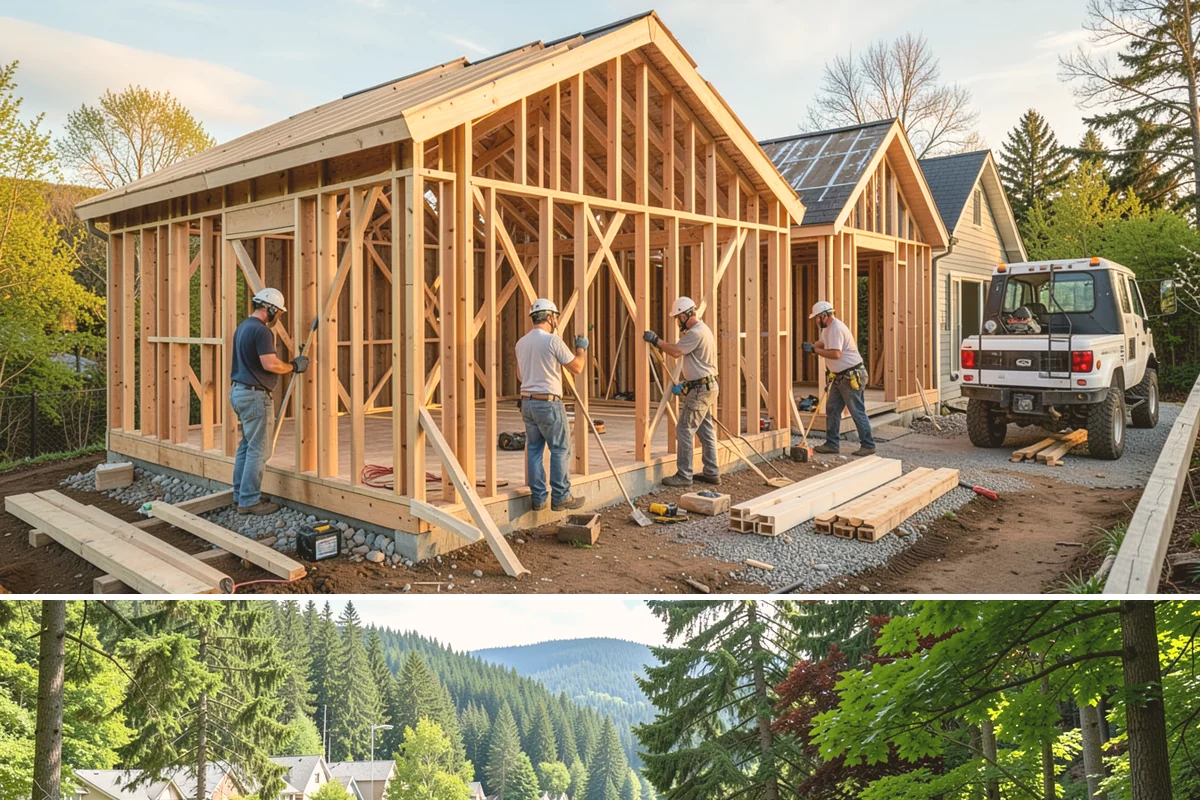 Aluminum Fence Installation in Lake Forest Park, King County, WA - Dry-season footings cure firmly before the wet months, keeping panels level.