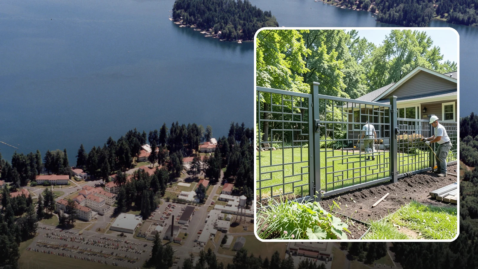 Aluminum Fence Installation in Lakewood, Pierce County, WA - An elegant aluminum fence that combines ornamental style with rust-proof durability for wet Northwest yards.