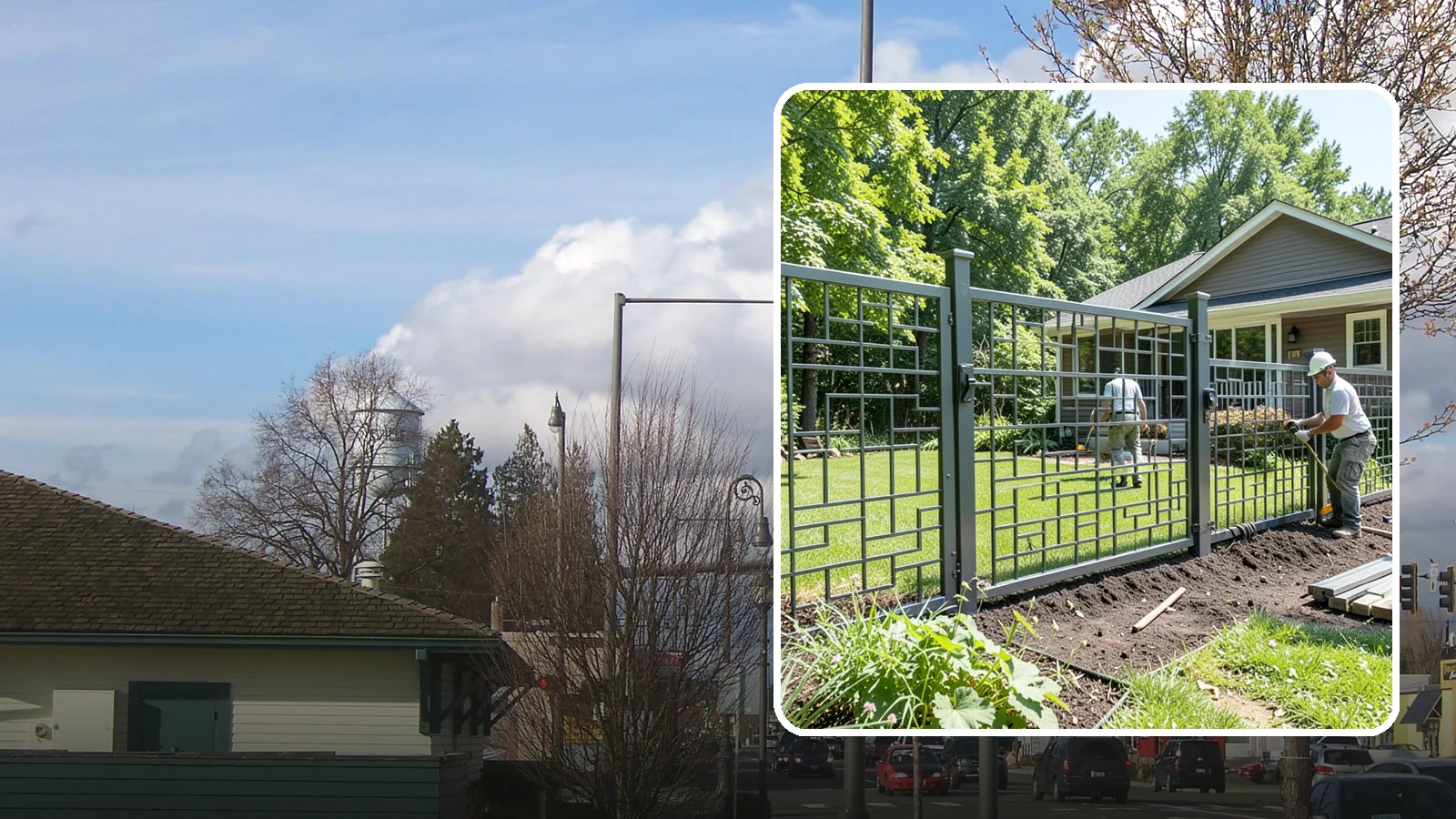 Aluminum Fence Installation in Marysville, Snohomish County, WA - An elegant aluminum fence that combines ornamental style with rust-proof durability for wet Northwest yards.