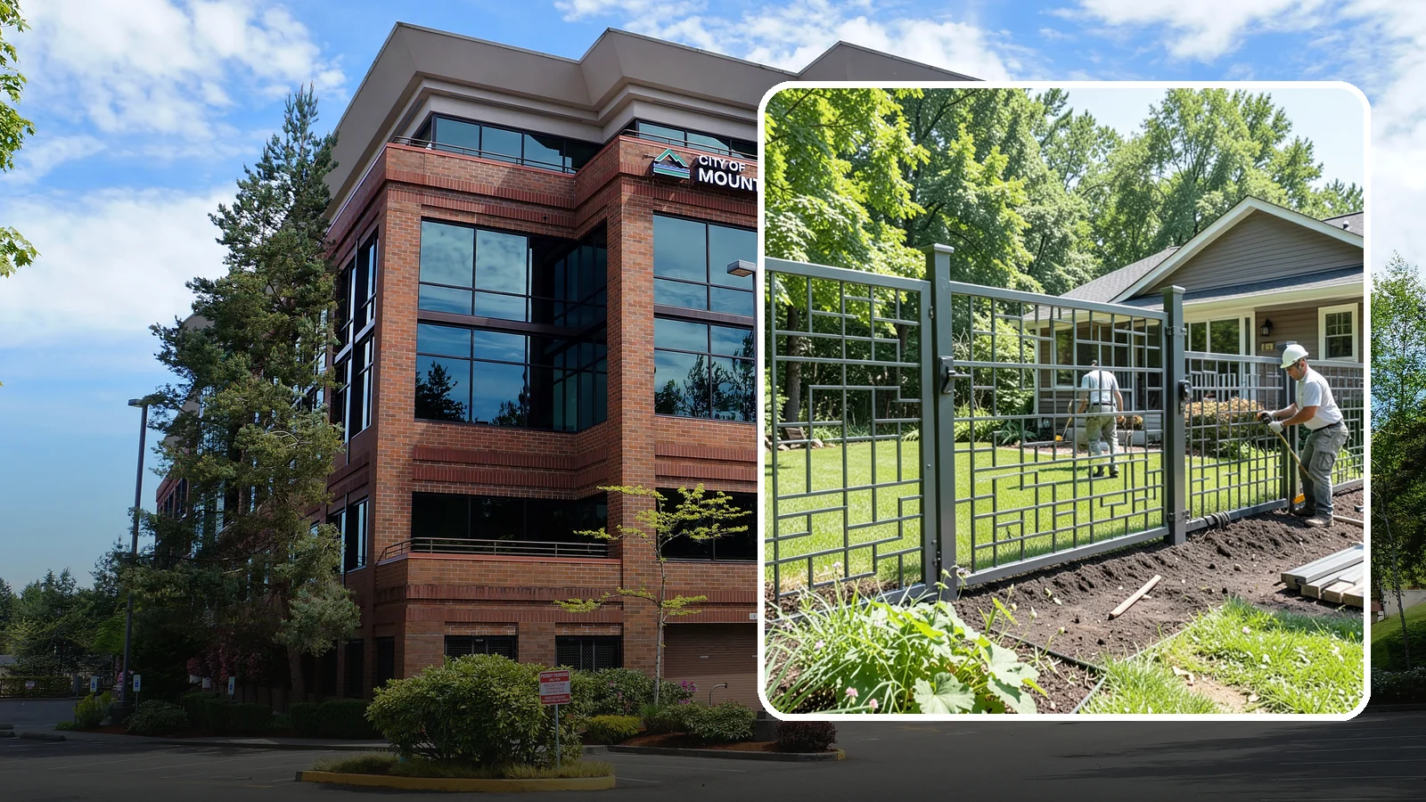 Aluminum Fence Installation in Mountlake Terrace, Snohomish County, WA - An elegant aluminum fence that combines ornamental style with rust-proof durability for wet Northwest yards.