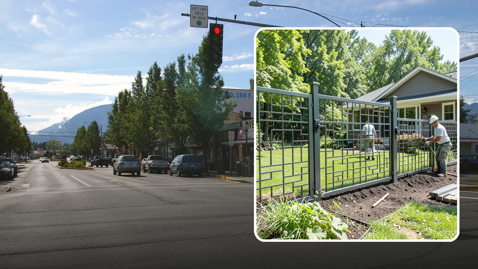 Aluminum Fence Installation in North Bend, King County, WA - An elegant aluminum fence that combines ornamental style with rust-proof durability for wet Northwest yards.